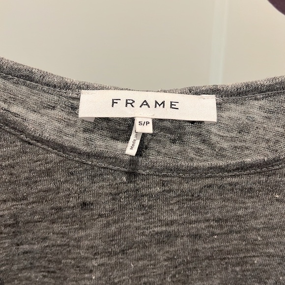 Frame 100% Linen T Shirt Grey size Small - Picture 4 of 4